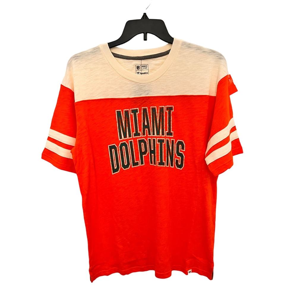 Miami Dolphins NWT PRO LINE FANATICS Short Sleeve Knit Shirt Men's XL Cotton  0